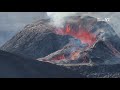 Beautiful volcanic eruption Fagradalsfjall! Iceland!