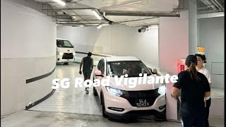 14may2024 funan  vehicles cars & bikes alike skidded & hit the wall going down the basement carpark