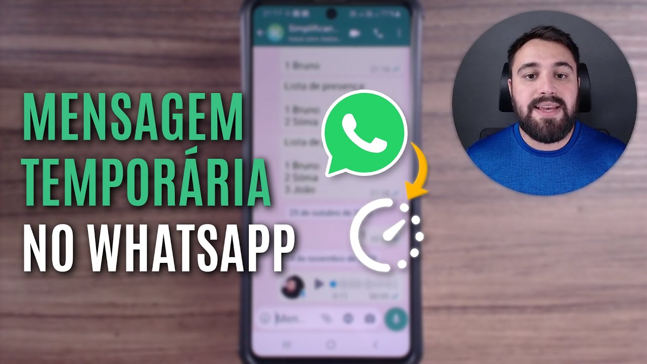 O QUE É MENSAGEM TEMPORÁRIA NO WHATSAPP? - YouTube