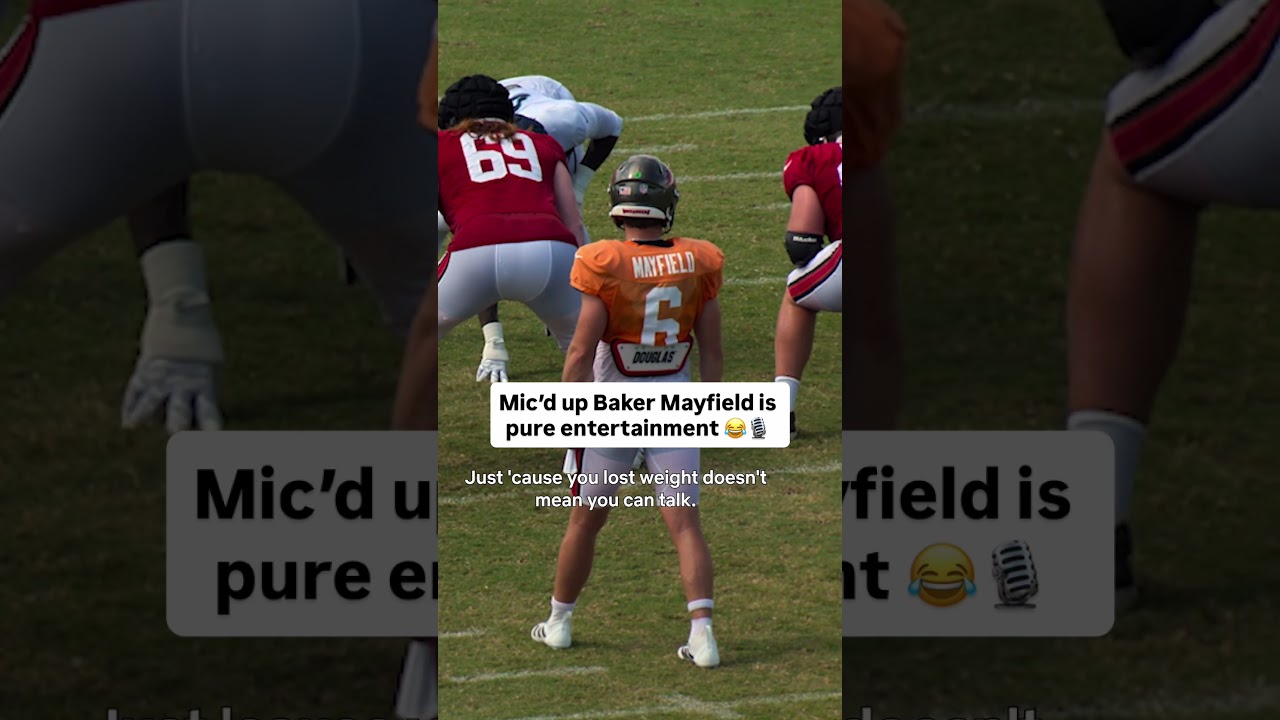 Baker Mayfield mic'd up is pure entertainment 😂🎙️ #NFL #Football