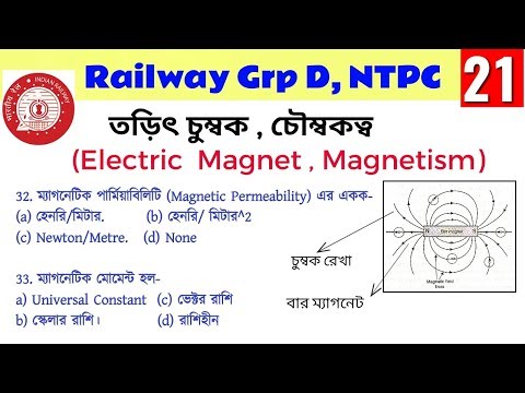 তড়িৎ চুম্বক ও চুম্বকত্ব | Electro Magnet and Magnetism | NCERT General Science for Railway Exam