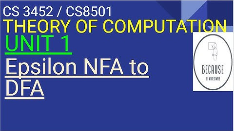 1.6 Conversion of Epsilon NFA to DFA in Tamil