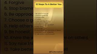 12 Steps to Become a Better Version of Yourself 💯 #shorts