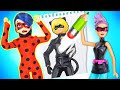 Ladybug y Cat Noir vuelven a salvar la escuela de una villana. Las aventuras de las muñecas.