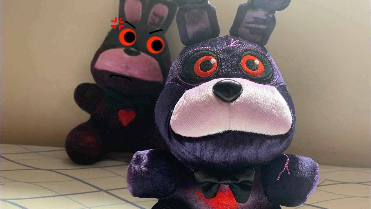 Five Nights At Freddys Plushies Black Heart Bonnie Exclusive Special FNAF