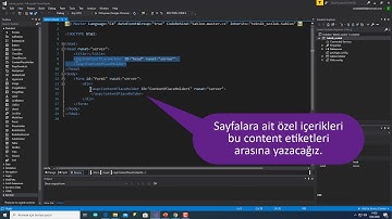 Ders-4 Visual Studio Master Page ( Ana Sayfa ) Kullanımı