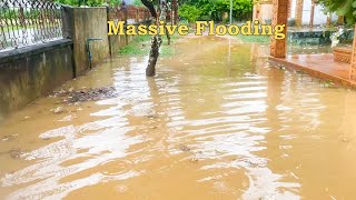 Massive Flooding Culvert Drain At Pagoda Unclogging Drain