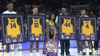 LSU honors Wayde Sims and other Seniors on Senior Night