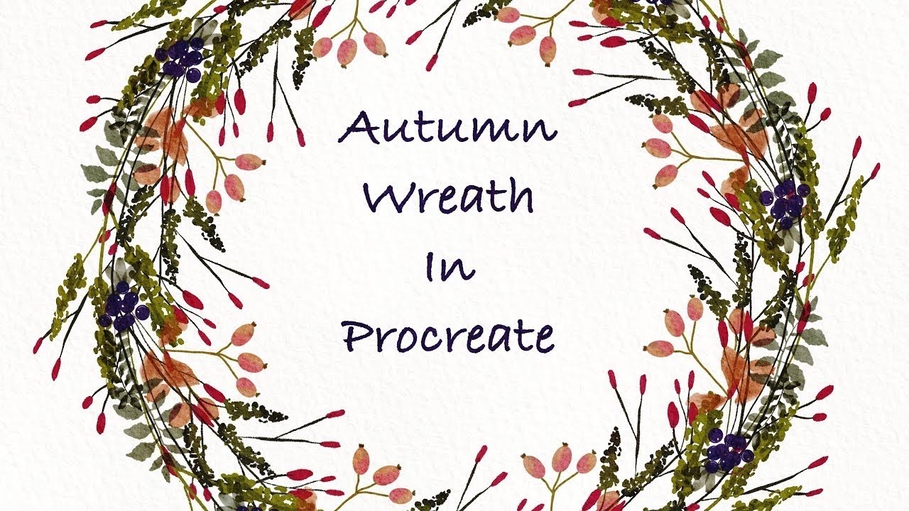 Autumn Wreath in Procreate - YouTube