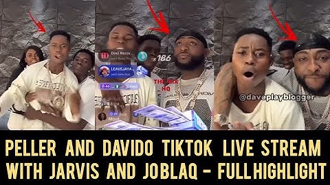 Peller and Davido live TikTok Stream...over 160k online viewers with Jarvis and Jo blaq Davido Awuke