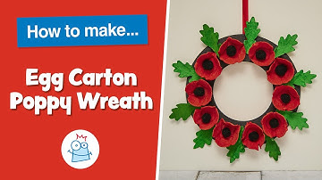 How To Make An Egg Carton Poppy Wreath | Baker Ross