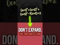 Most Students Expand This Wrong - look! #mathshorts #maths #mathtips #factoring #factorization