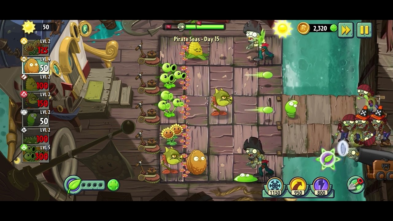 Пираты. День 15. Растения против зомби 2