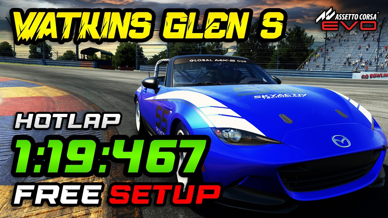 🏁 MAZDA MX-5 CUP | WATKINS GLEN SHORT | HOTLAP ⏱️ 1:19.467