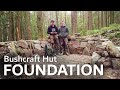 BUSHCRAFT HUT - Stone walls and foundation // JustRandomPfusch