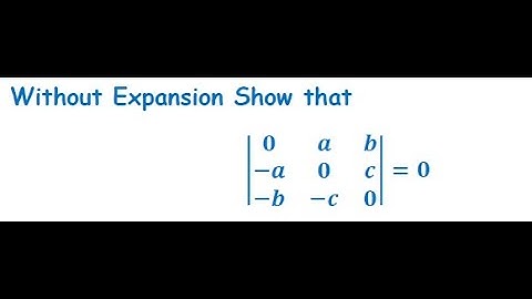 Evaluation of Determinants Without Expanding | Linear Algebra | Urdu/Hindi