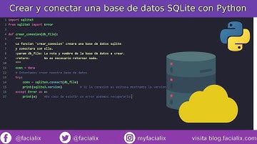 Crear y conectar una base de datos SQLite con Python
