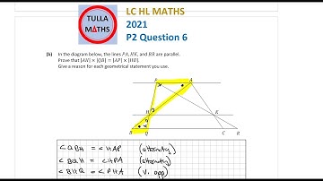 Leaving Cert Maths 2021 Paper 2 Question 6 Higher Level (Solution)