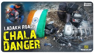 Accident Near Khardung La | Reached Hunder | Very Dangerous Road | Day 15-Part - 2 | HN motovlogs