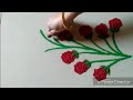 Valentine's day special very beautiful and attractive red rose rangoli design