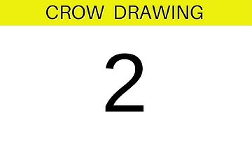 How to Draw a Crow From Number 2 | Crow (Bird) Drawing Step By Step Easy Tutorial | Number Drawing