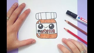Como Dibujar Nutella Kawaii Paso A Paso How To Draw Nutella Kawaii