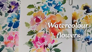 Watercolor and ink: Capturing the beauty of flowers. Easy tutorial.