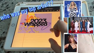 ASMR My Spotify Wrapped (tapping, tracing, whispering, iPad writing, drawing)