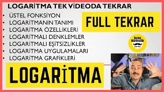 Logaritma AYT TEK VİDEODA TEKRAR (Konu Özeti-Çıkmış Soru Çözümleri ve Ösym Tarzı Sorular) PDF