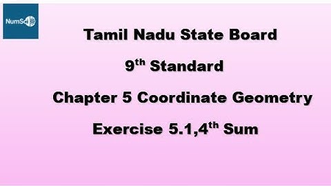 Tn 9th Maths Chapter 5 Coordinate Geometry Exercise 5.1 4th Sum #9thmaths #9thmathschapter5