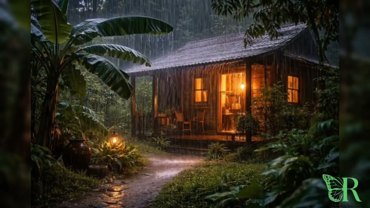 นอนฟังเสียงฝนตก = Lying in bed listening to the rain #relaxing #Thesoundofrain