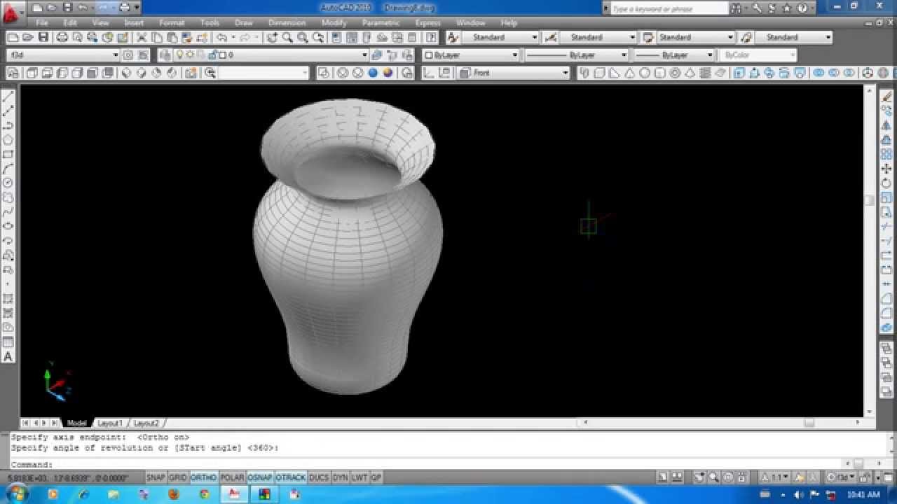 How to use the 3D commands in Auto CAD 2010 - 2 ျမန္မာ - YouTube