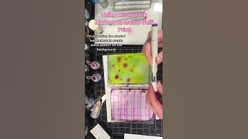 Use Markers to create Unique Gelli Prints #shorts #alcoholmarkers #gelliprinting