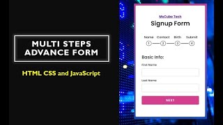 Multi Steps Advance Form Using Html Css And Javascript Form Submit