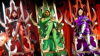 MK11 All Characters Sit on Kitana's Throne