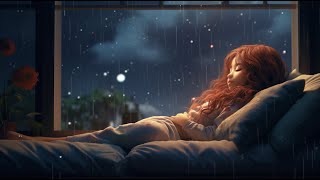 Relaxing Healing Music with Rain Sounds ♪ Sleep & Study