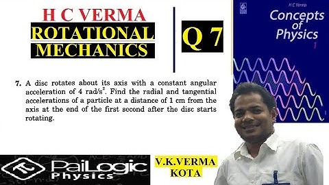 H C VERMA | ROTATIONAL MECHANICS | CHAPTER 10 | Q7. A disc rotates about its axis with a constant an