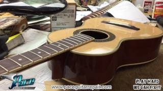 Ibanez travel guitar converted into a slide acoustic