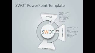 Animated 4 Steps Triangle SWOT PowerPoint