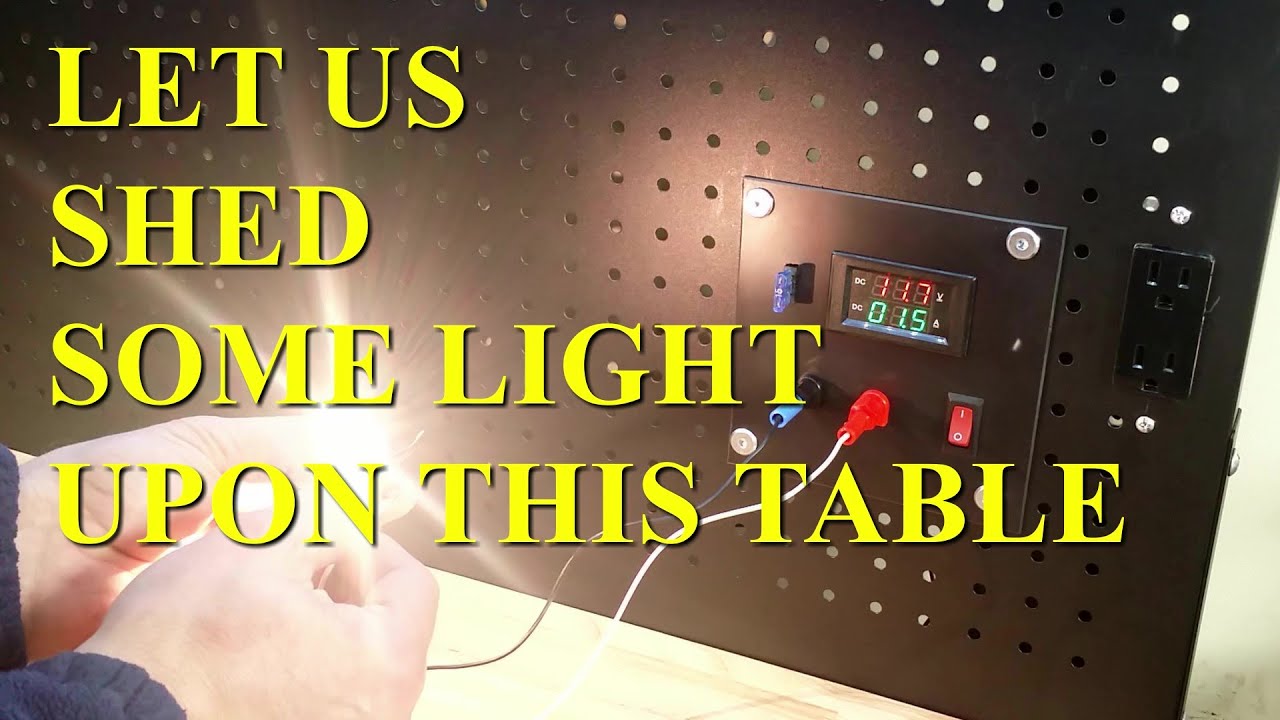 Adding Lights and Electrical Outlets to Workbench from Costco