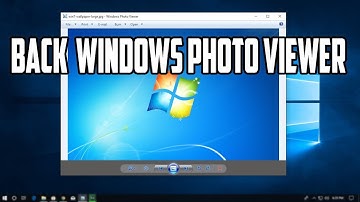 How to Restore Old Windows Photo Viewer in Windows 10