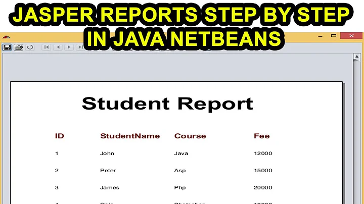 Jasper Reports Step by Step in Java Netbeans