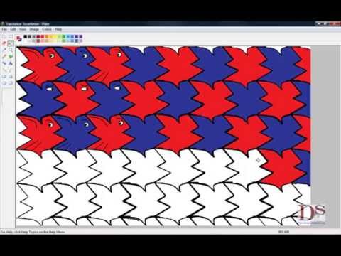 Create a translation tessellation using Microsoft Paint Application