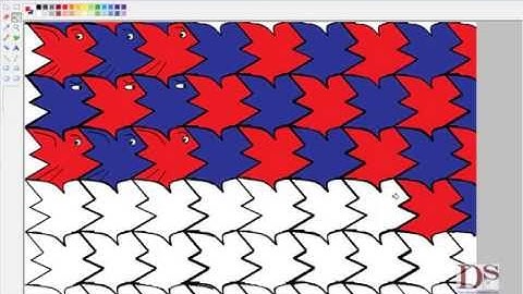 Create a translation tessellation using Microsoft Paint Application