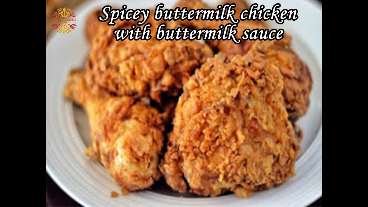Spicey buttermilk chicken with buttermilk sauce ️🍗 YouTube