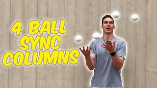 How to Juggle Separate Synchronised Columns | 4 Ball Juggling Tutorial Wealth