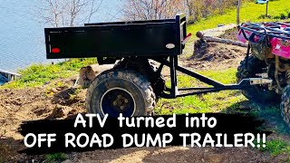 Homemade OFF ROAD DUMP TRAILER Built From An ATV‼️