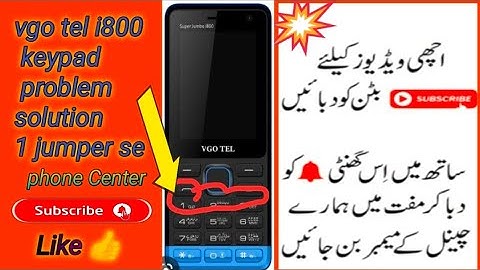 VGO TEL i800 jumbo keypad solution 1 jumper se