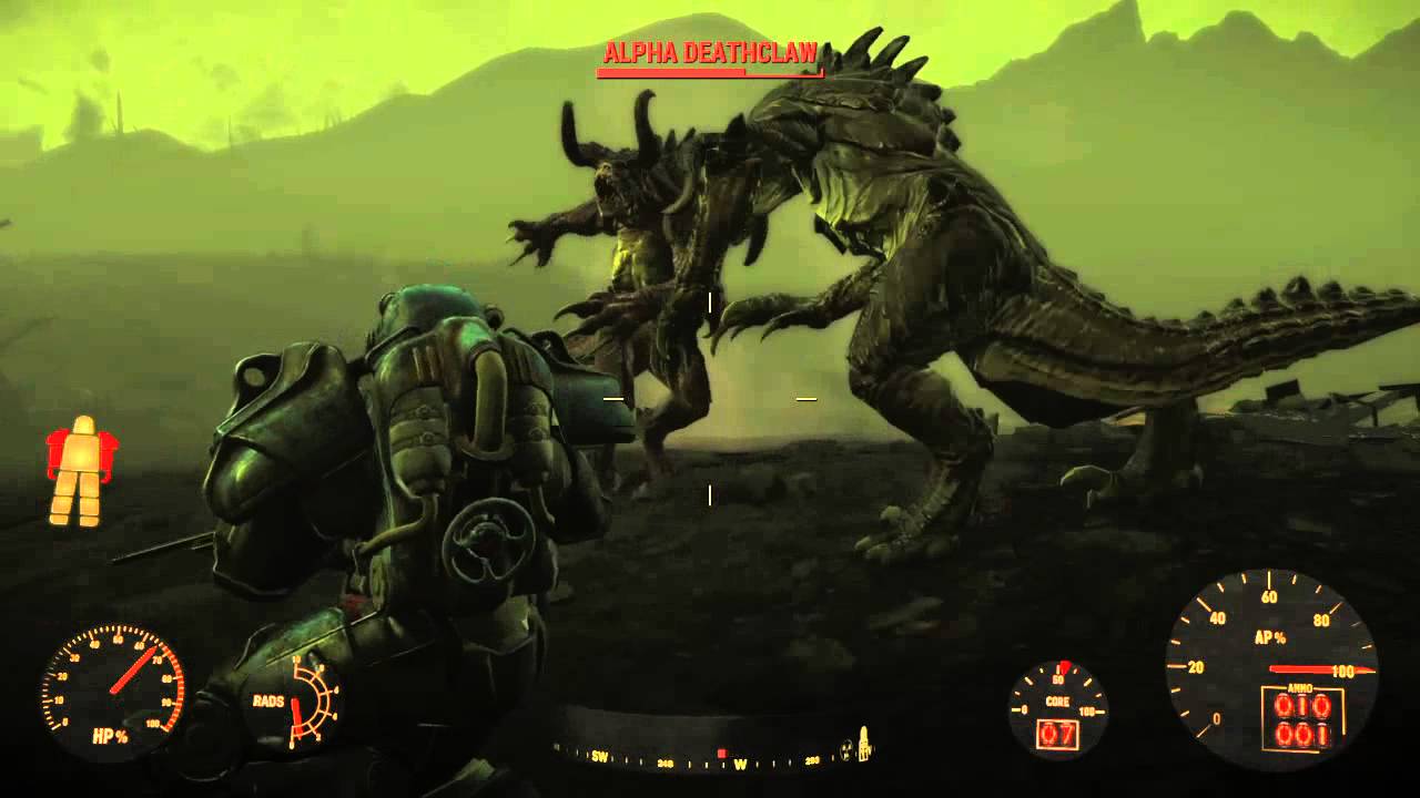 Fallout 4 Alpha Deathclaw Vs Deathclaw Youtube