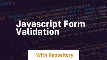 javascript form validation